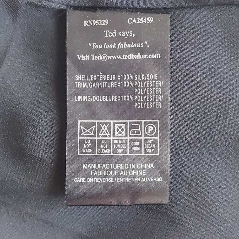 NWT-Ted BakerLondon Silk Maxi, Beaded Neckline - Picture 16 of 16